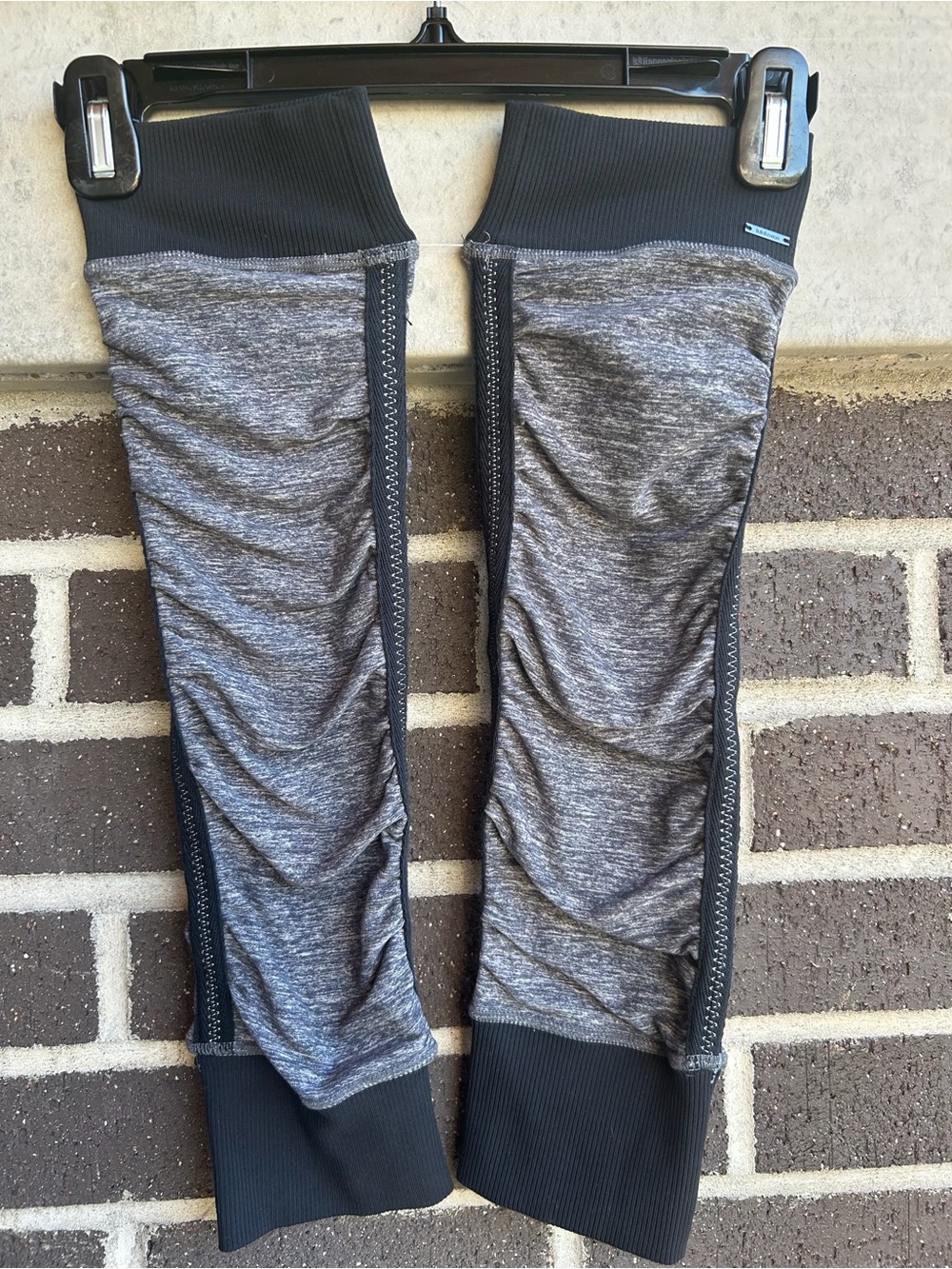 Lululemon Athletica Ruched Leg Warmers /Heathered Charcoal Gray & Black